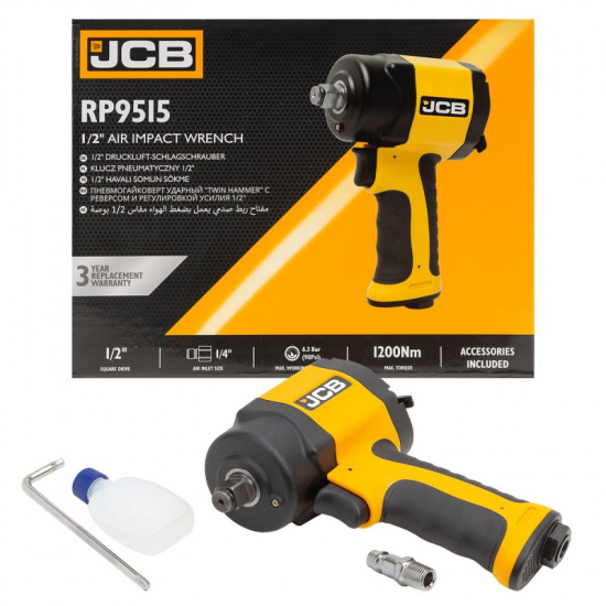 JCB Пневмогайковерт ударный "Twin Hammer" с реверсом и регулировкой усилия 1/2" JCB-RP9515 - 1