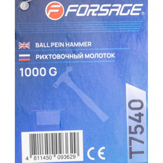 FORSAGE Молоток рихтовочный 1000гр. F-T7540 - 1