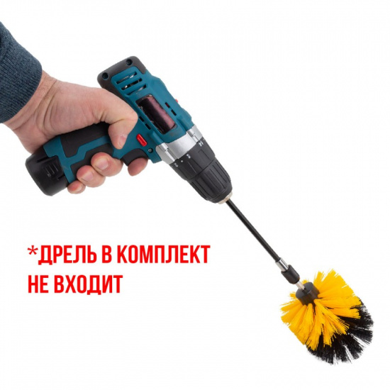 ISMA Щетки сменные для уборки, химчистки автомобиля, набор 4 пр. ISMA-7713 - 1