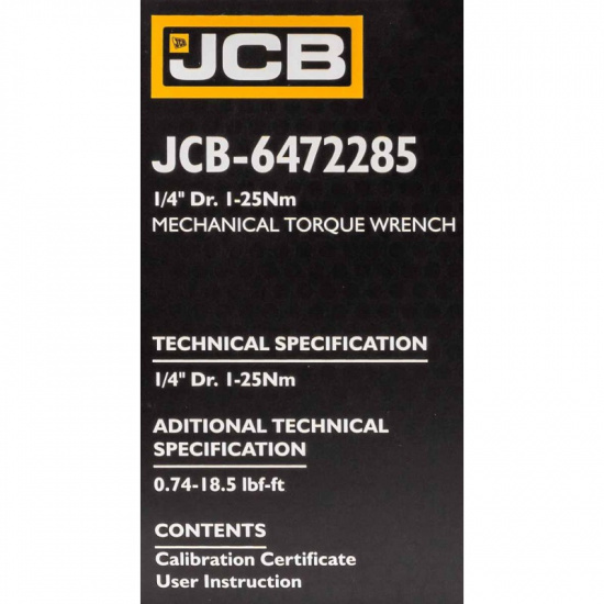 JCB Ключ моментный 1-25Нм, 1/4" JCB-6472285 - 1