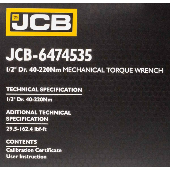 JCB Ключ моментный 40-220Нм, 1/2" JCB-6474535 - 1