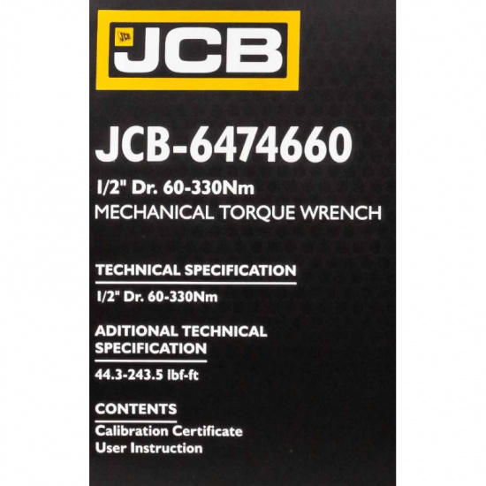 JCB Ключ моментный 60-330Нм, 1/2" JCB-6474660 - 1