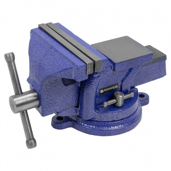 FORSAGE Тиски стальные поворотные с наковальней  3"-75мм F-6540203W - 1