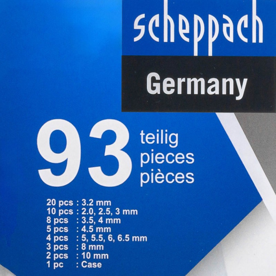 SCHEPPACH Сверла по металлу, набор 93пр. SCH-924U93 - 1