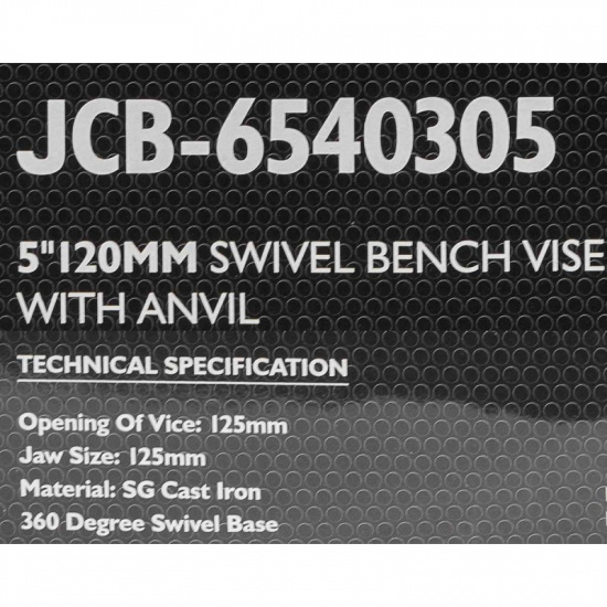 JCB Тиски стальные поворотные с наковальней 5"-125мм JCB-6540305 - 1