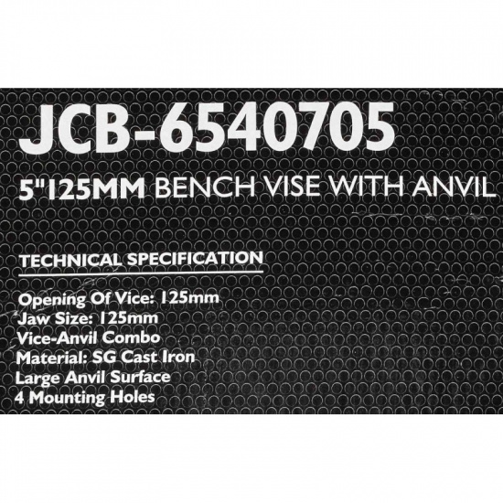 JCB Тиски стальные с наковальней 125мм (5") JCB-6540705 - 1