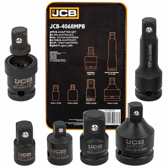 JCB Адаптеры ударные, кардан ударный, удлинитель ударный, набор 6пр. JCB-4068MPB - 1