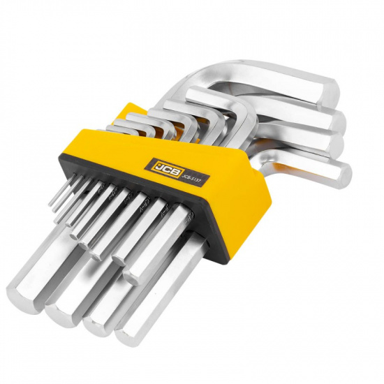 JCB Ключи Г-образные 6-гранные, набор 13пр. (2, 2.5, 3-8, 10, 12, 14, 17, 19мм) JCB-5137 - 1