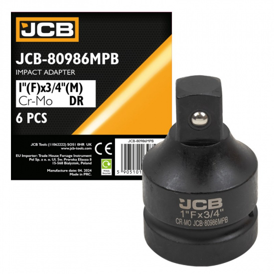 JCB Адаптер-переходник ударный 1"(F) х 3/4"(M) JCB-80986MPB - 1