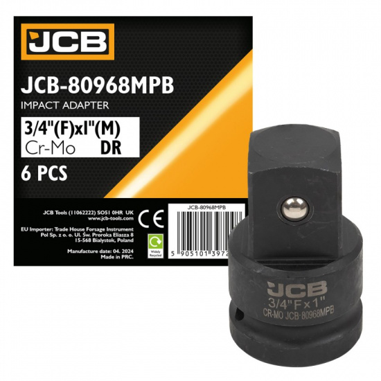 JCB Адаптер-переходник ударный 3/4"(F) х 1"(M) JCB-80968MPB - 1
