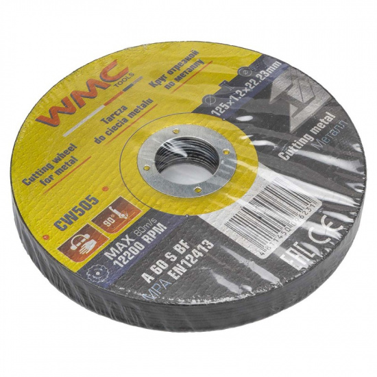 WMC TOOLS Круг отрезной 125x1.2x22.2мм ( К-т 30шт) WMC-CW505(30шт к-т) - 1