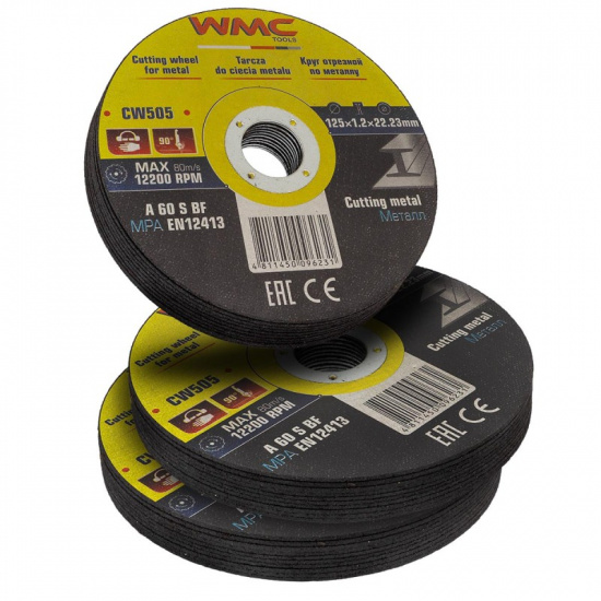 WMC TOOLS Круг отрезной 125x1.2x22.2мм ( К-т 30шт) WMC-CW505(30шт к-т) - 1