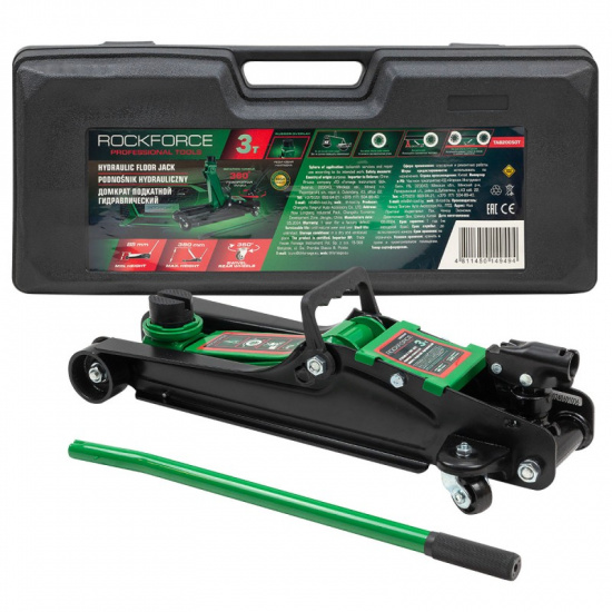 ROCK FORCE Домкрат подкатной гидравлический 3т RF-TA820050T - 1
