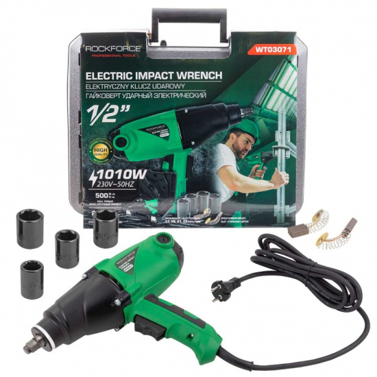 ROCK FORCE Гайковерт ударный электрический, 1010W RF-WT03071 - 1