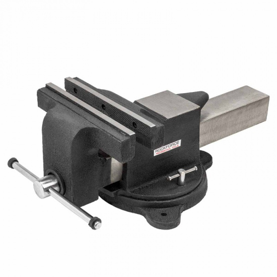 ROCK FORCE Тиски стальные поворотные с наковальней 8" (200мм) RF-6540208A - 1