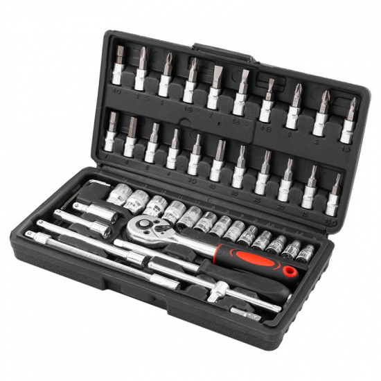 WMC TOOLS Набор инструмента 46пр. 1/4" (6-гран.)(4-14мм) WMC-2462-46 - 1