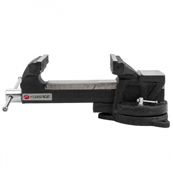 FORSAGE Тиски стальные поворотные с наковальней 10" (250мм) F-6540110 - 1