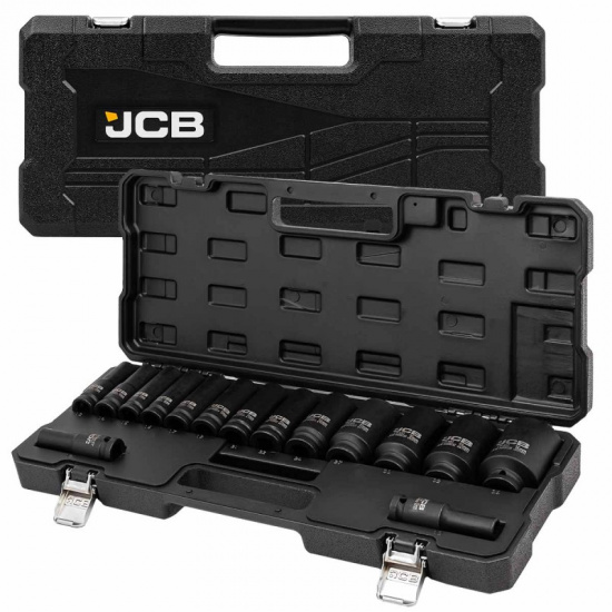 JCB Головки ударные глубокие, набор 15пр., 1/2" (12гр.) JCB-4166D-9MPB - 1