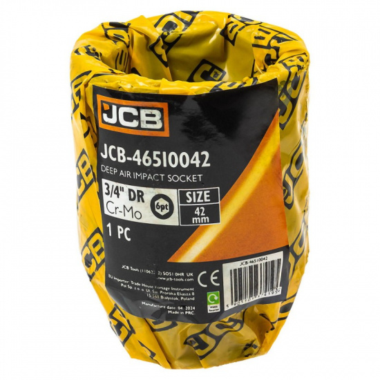 JCB Головка ударная глубокая 3/4", 42мм (6гр.) JCB-46510042 - 1