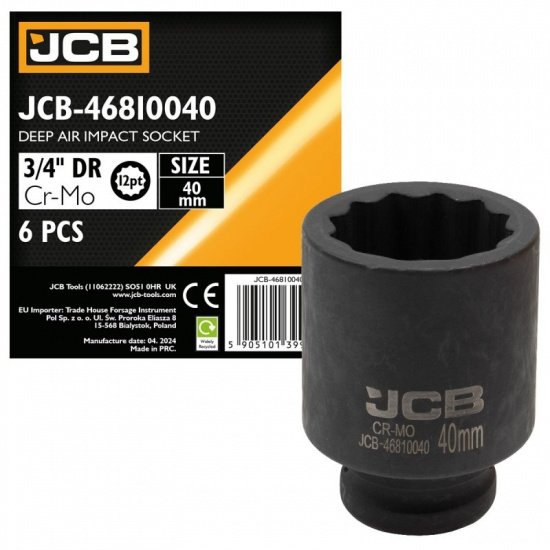 JCB Головка ударная глубокая 3/4", 59мм (12гр.) JCB-46810059 - 1