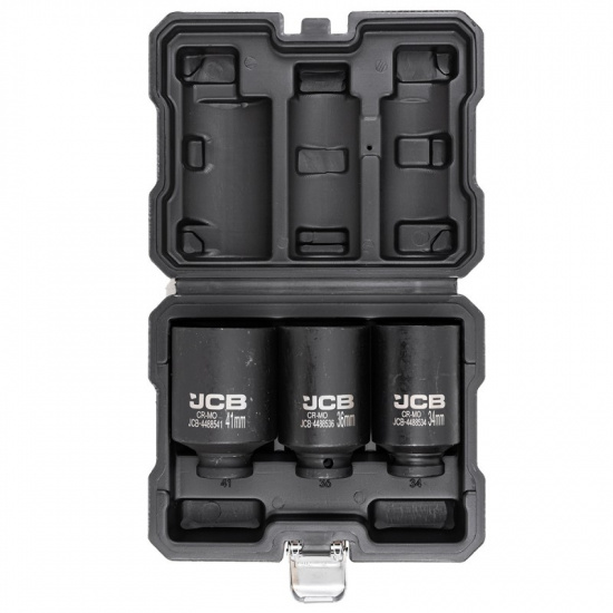 JCB Головки ударные глубокие, набор 3пр., 1/2" (12гр.) JCB-4035-9MPB - 1