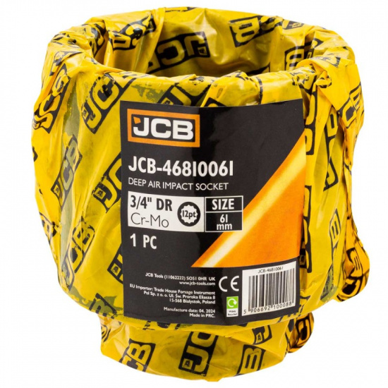 JCB Головка ударная глубокая 3/4", 61мм (12гр.) JCB-46810061 - 1