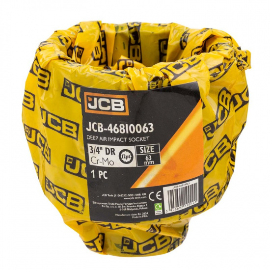 JCB Головка ударная глубокая 3/4", 63мм (12гр.) JCB-46810063 - 1
