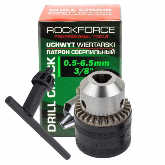 ROCK FORCE Патрон цанговый для дрели (0.6-6мм, 3/8") RF-G00529 - 1
