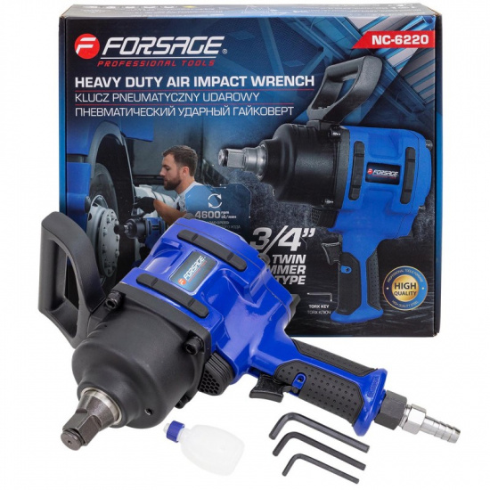 FORSAGE Гайковерт пневматический ударный 3/4" (2400Нм) F-NC-6220 - 1