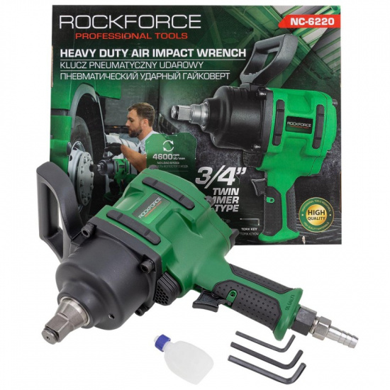 ROCK FORCE Гайковерт пневматический ударный 3/4" (2400Нм) RF-NC-6220 - 1