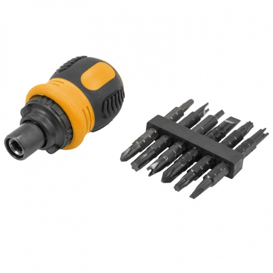 ISMA Отвертка реверсивная в комплекте с битами, набор ISMA-32807MR - 1