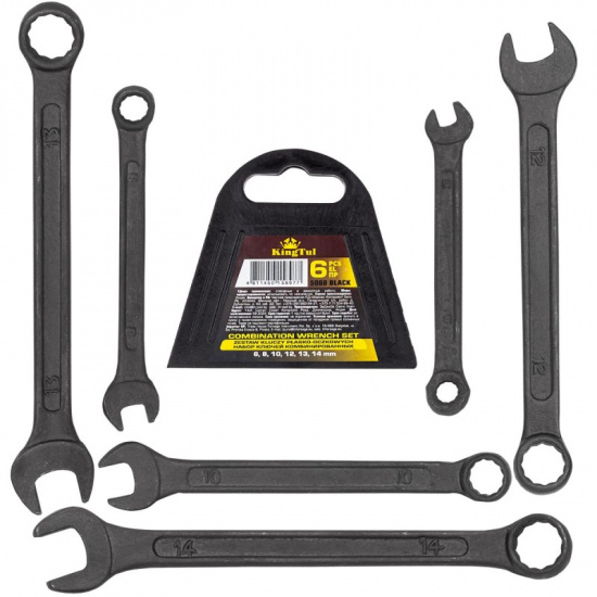 KINGTUL Набор ключей комбинированных 6пр. KT-5068 Black - 1