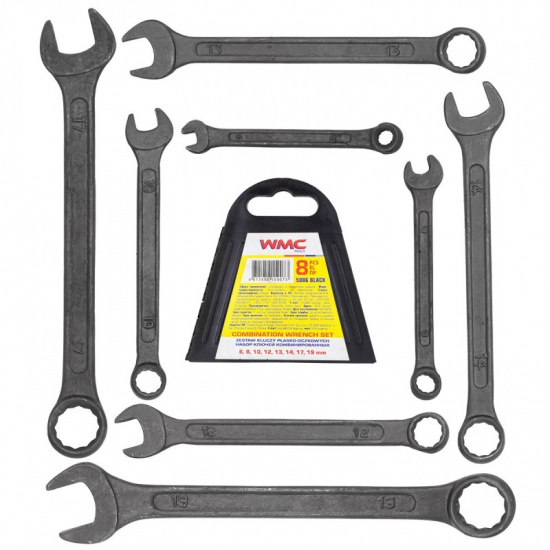 WMC TOOLS Набор ключей комбинированных 8пр. WMC-5086 Black - 1