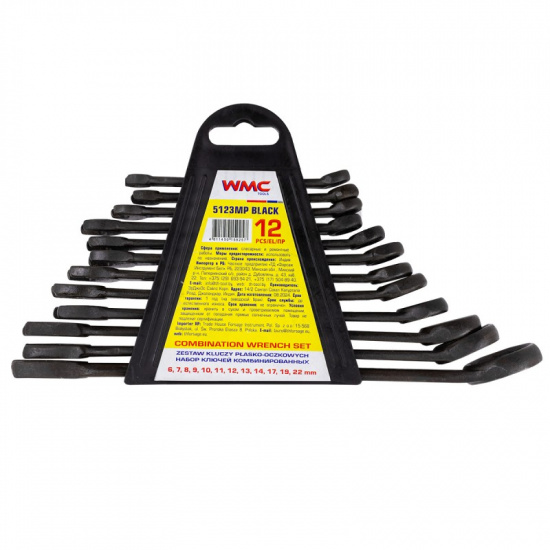 WMC TOOLS Набор ключей комбинированных 12пр. WMC-5123MP Black - 1