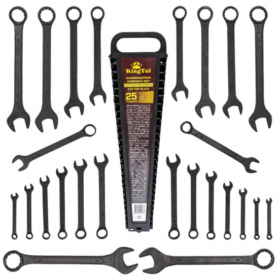 KINGTUL Набор ключей комбинированных 25пр. KT-5261MP Black - 1