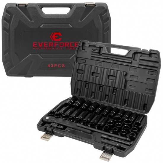 EVERFORCE Набор инструментов 43пр. 1/2" 6pt EF-6431-5MPB - 1