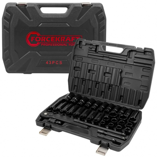 FORCEKRAFT Набор инструментов 43пр. 1/2" 6pt FK-6431-5MPB - 1
