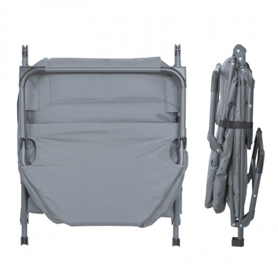 ISMA Шезлонг складной, черный ISMA-FG-HY-8008BL - 1