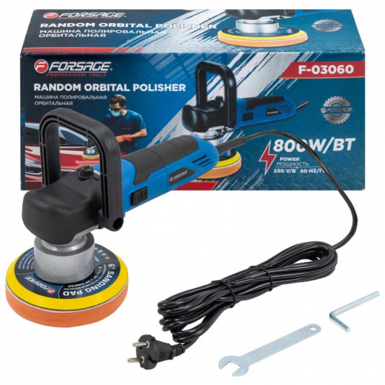 FORSAGE Машина полировальная орбитальная электрическая (230V, 800W, 2000-6800об/мин, диаметр круга - 150мм) F-03060(2000-6800об) - 1