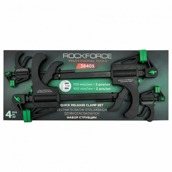 ROCK FORCE Набор струбцин 4пр. RF-38405 - 1