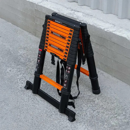 ISMA Стремянка телескопическая алюм. бытовая 3.5м (12+12 ступ.) ISMA-UP350-2 - 1