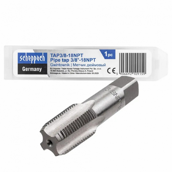 SCHEPPACH Метчик 3/8-18NPT (дюйм.) Sch-TAP3/8-18NPT - 1
