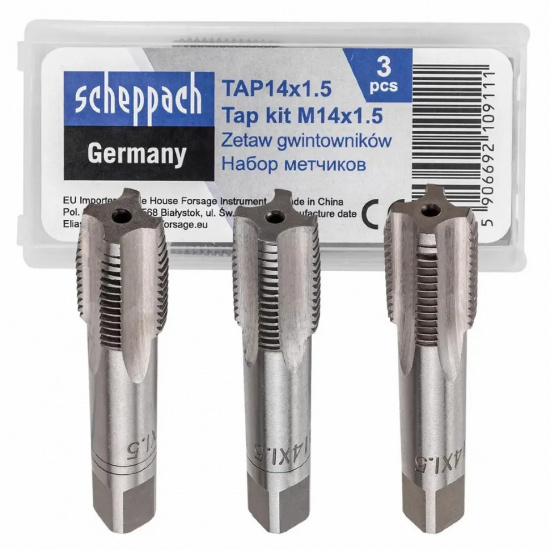 SCHEPPACH Метчик M14x1,5 (3шт) Sch-TAP14x1.5 - 1