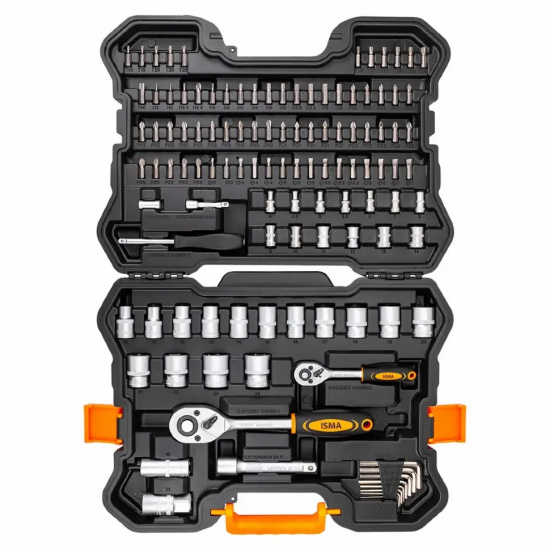 ISMA Набор инструментов 115пр. 1/4", 1/2" (6гр.) ISMA-41151-5 - 1