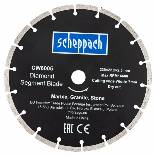 SCHEPPACH Круг отрезной 230*22,2*2,5мм Sch-CW6005 - 1
