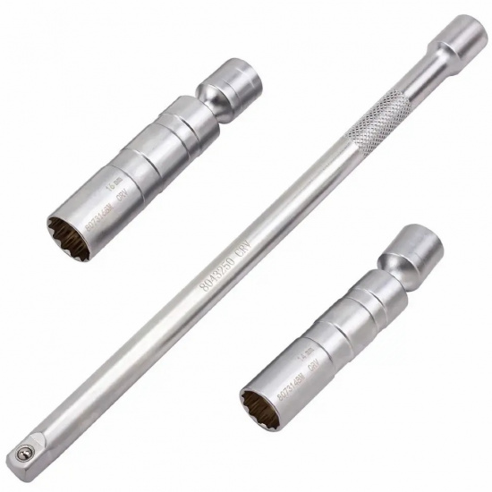 JBC Набор торцевых головок для свечей зажигания 3/8" 12гр JBC-H304S - 1