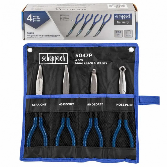 SCHEPPACH Щипцы с удлиненными рукоятками 285мм, набор 4пр. Sch-5047P - 1