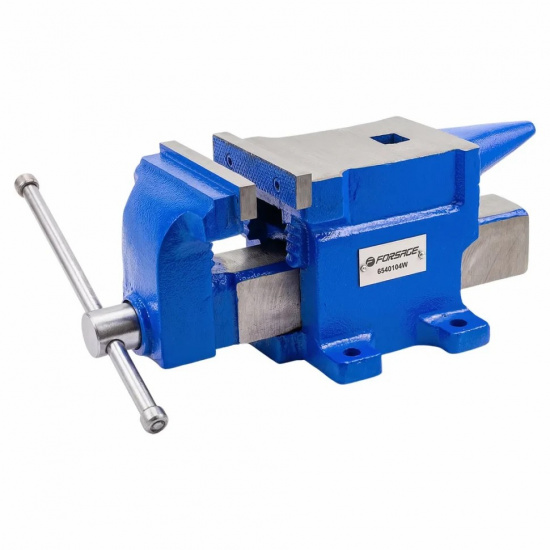 FORSAGE Тиски стальные с наковальней 4" 100мм F-6540104W - 1