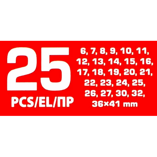 MEGATOOLS Набор ключей комбинированный 25пр. MT-5261P36-41 Black - 1