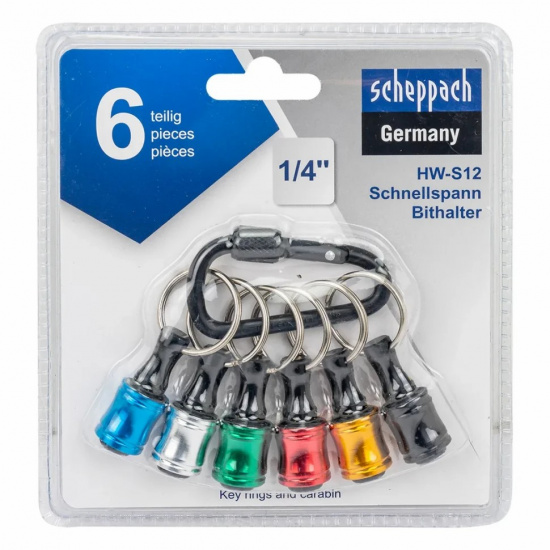 SCHEPPACH Битодержатели, набор 6пр., 1/4" Sch-HW-S12 - 1
